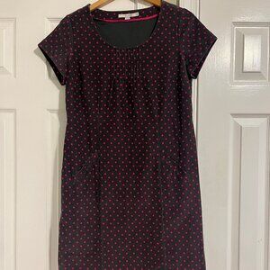 Boden Montmartre Raven Pretty Spot Dress in size 8L
